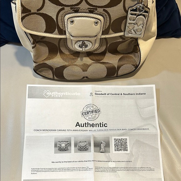 Coach Willis 70th Anniversary Signature Legacy Chalk White Leather Satchel - Picture 17 of 17